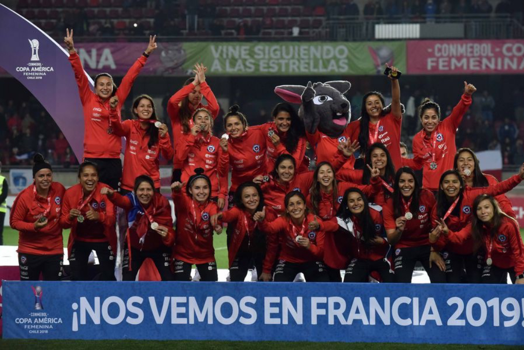 Chile tras golear 4-0 a Argentina y clasificar a Francia 2019. Créditos: Agencia UNO